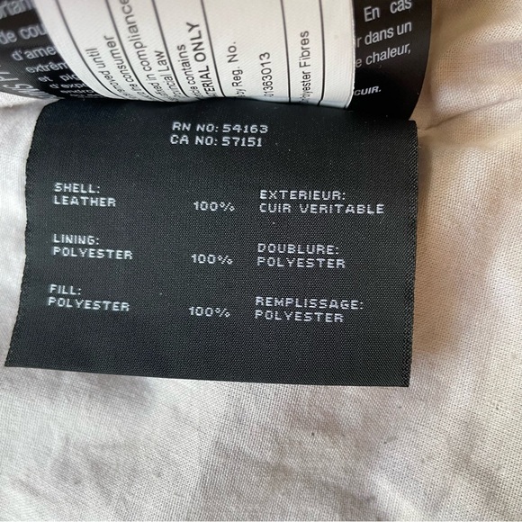 Marc New York Andrew Marc Quilted White Leather Lady Moto Jacket size L - Picture 10 of 16